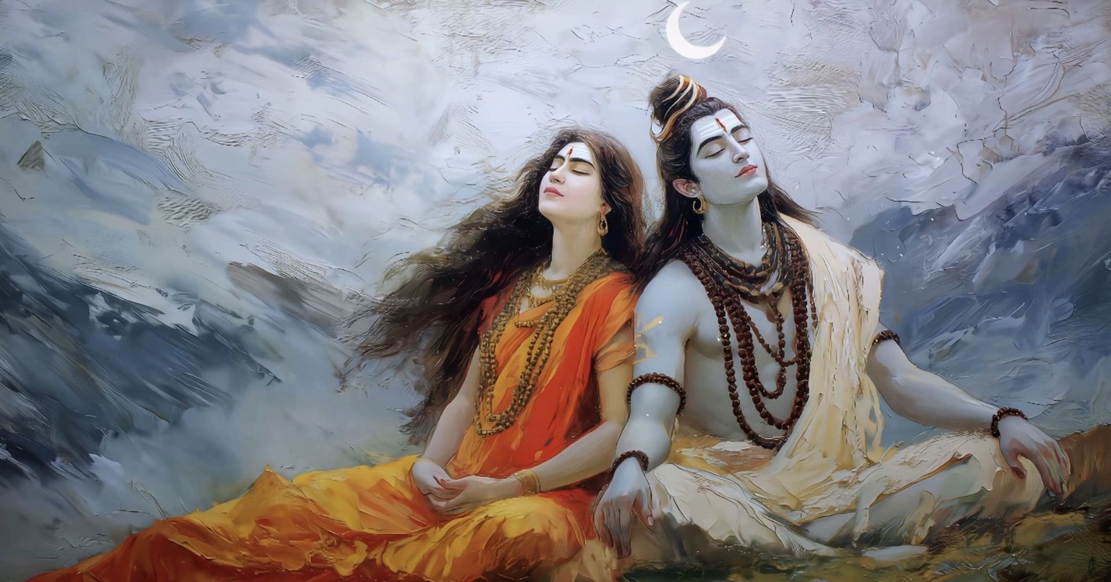Shiv Parvati in Meditation